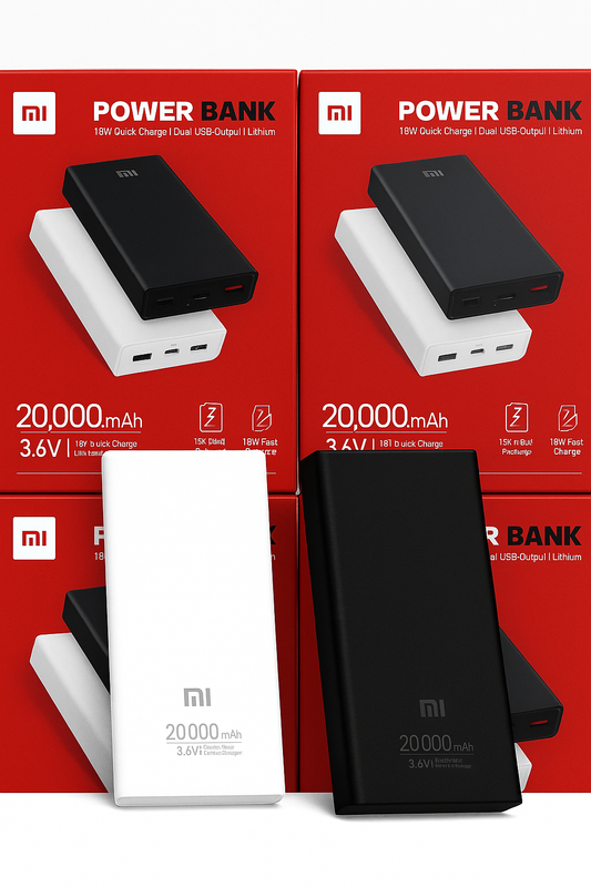Phonyfix 20000 mAh 2C QC Powerbank Taşınabilir Hızlı Şarj Siyah&Beyaz